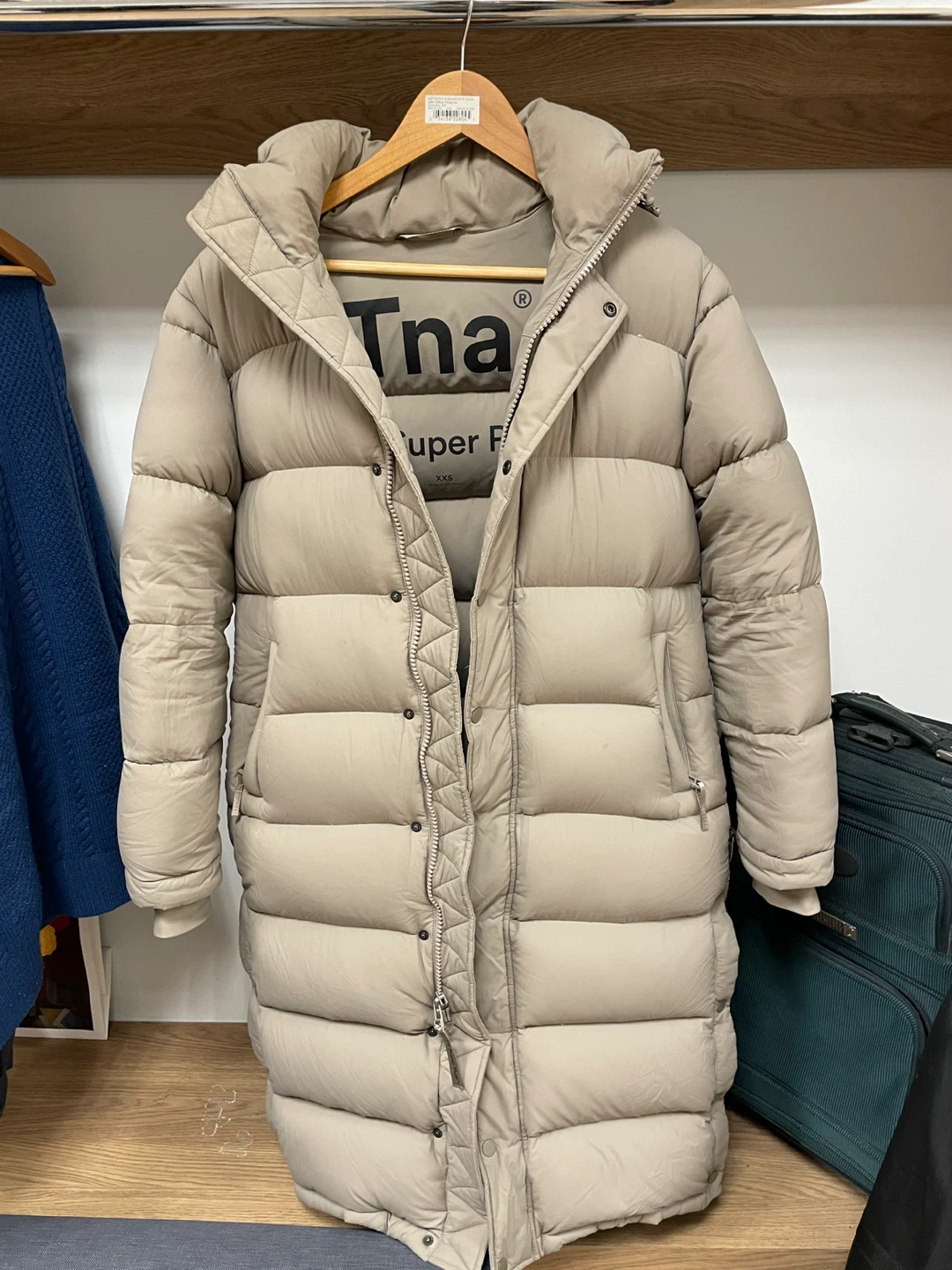 TNA Super Puff Long Coat - Size 2XS (has small tear)