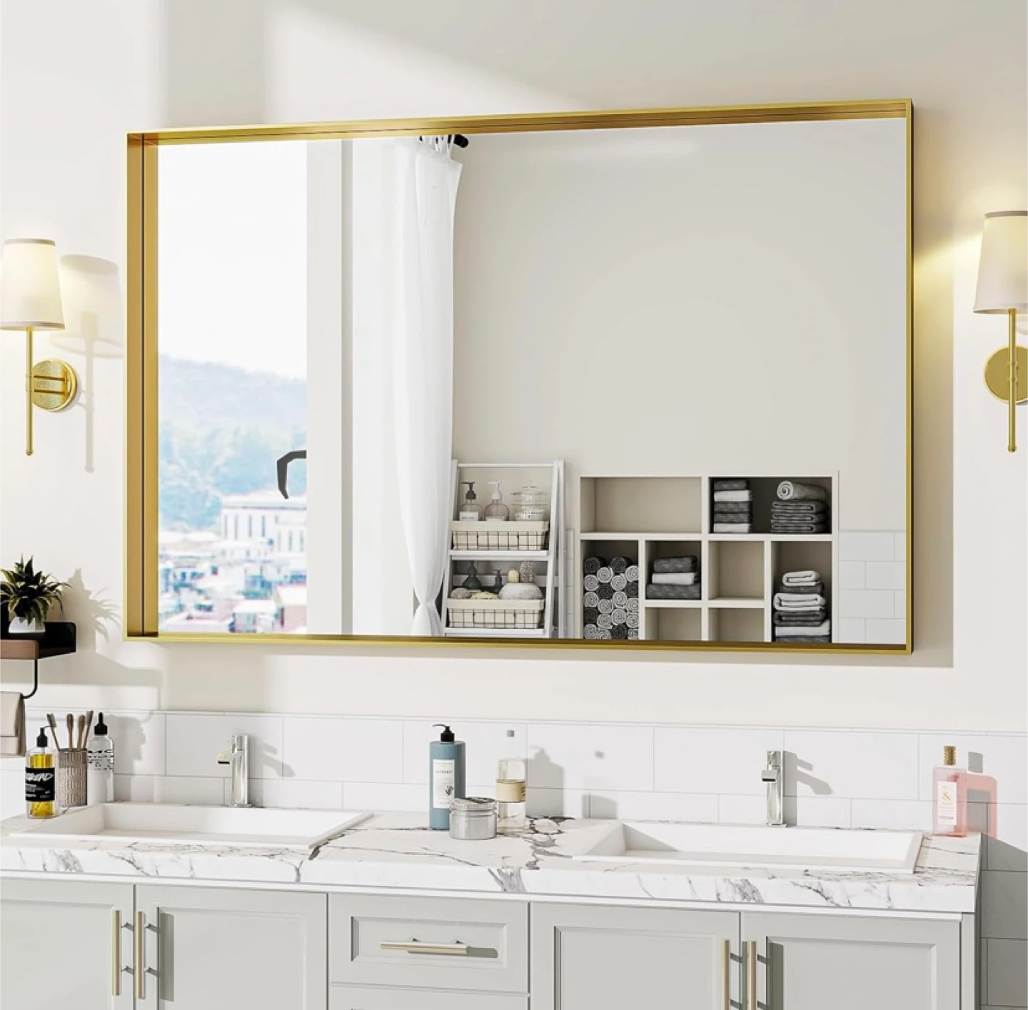 New 24" X 36" Bathroom Mirror Gold - photo 2