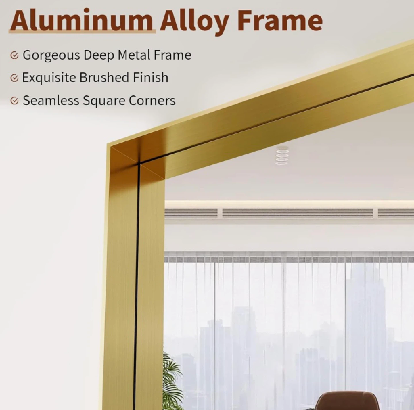 New 24" X 36" Bathroom Mirror Gold - photo 5