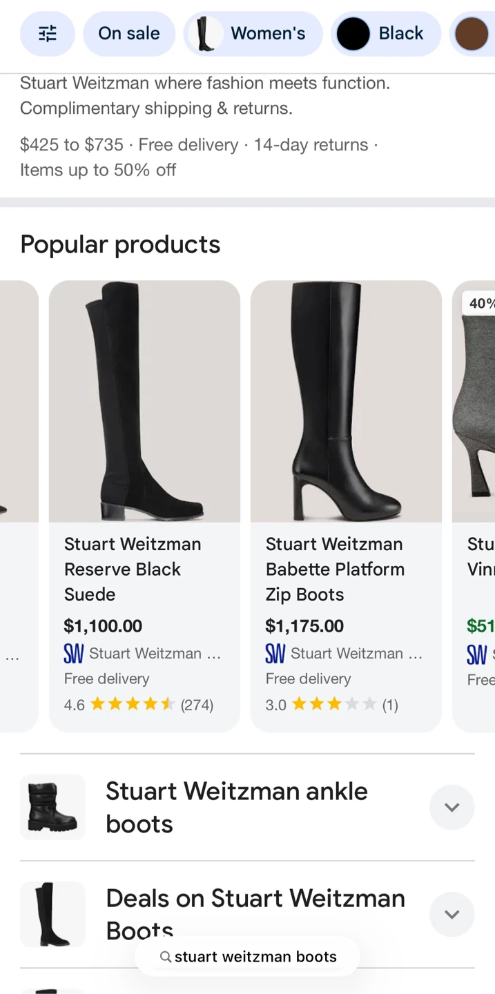 Stuart Weitzman Black Boots - photo 3