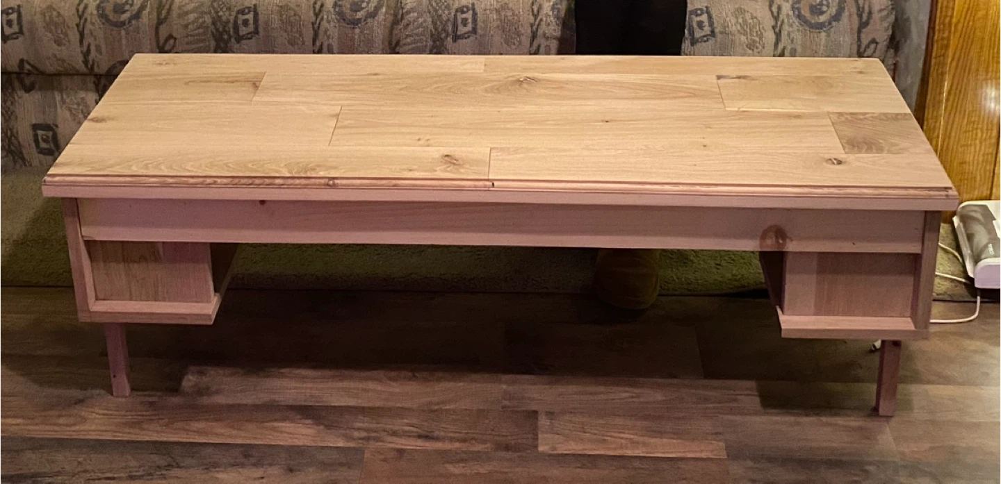 Hand crafted coffee table