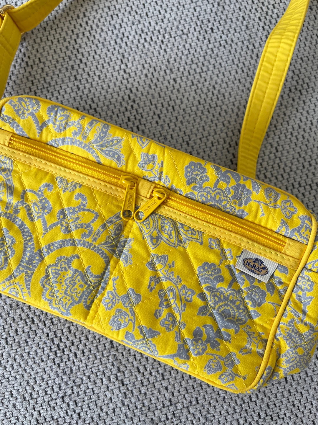 NaRaYa Quilted Yellow Crossbody Bag - photo 2