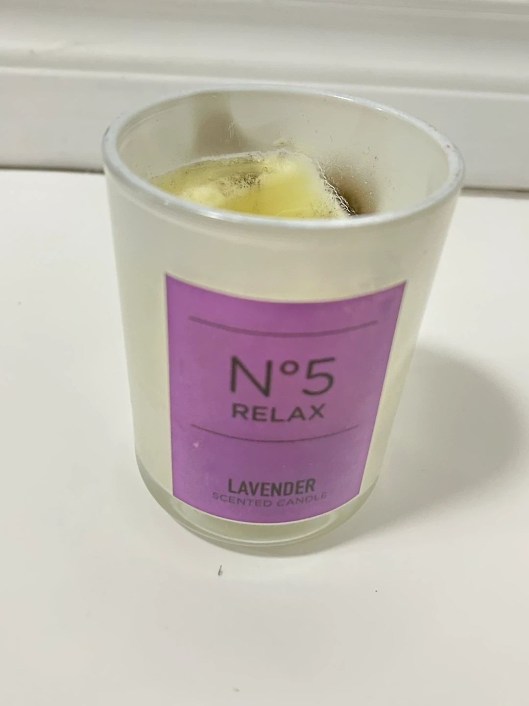🥕Used N°5 Relax Lavender Scented Candle okay condition smell