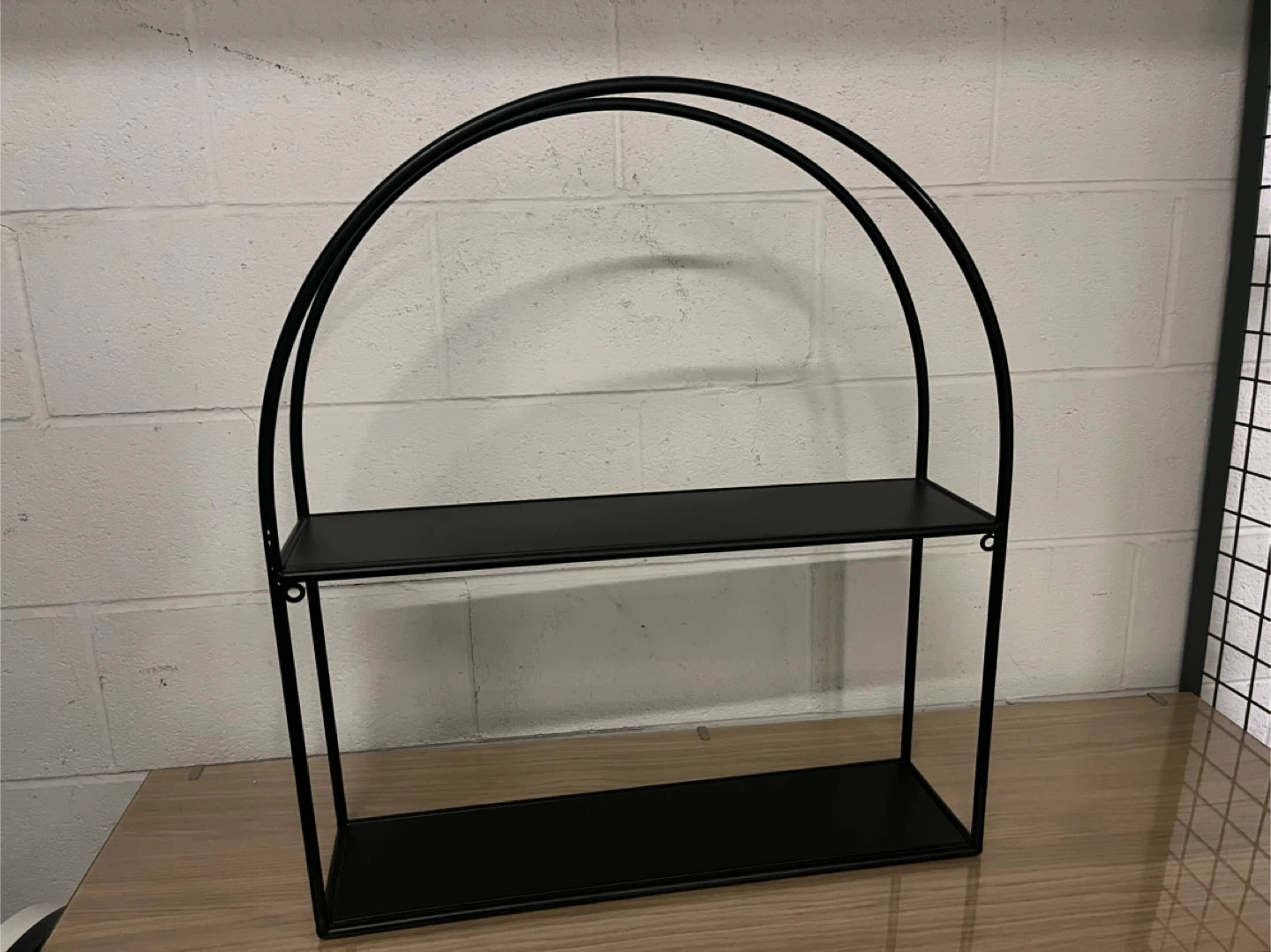 Black Metal Arch Shelf - photo 2