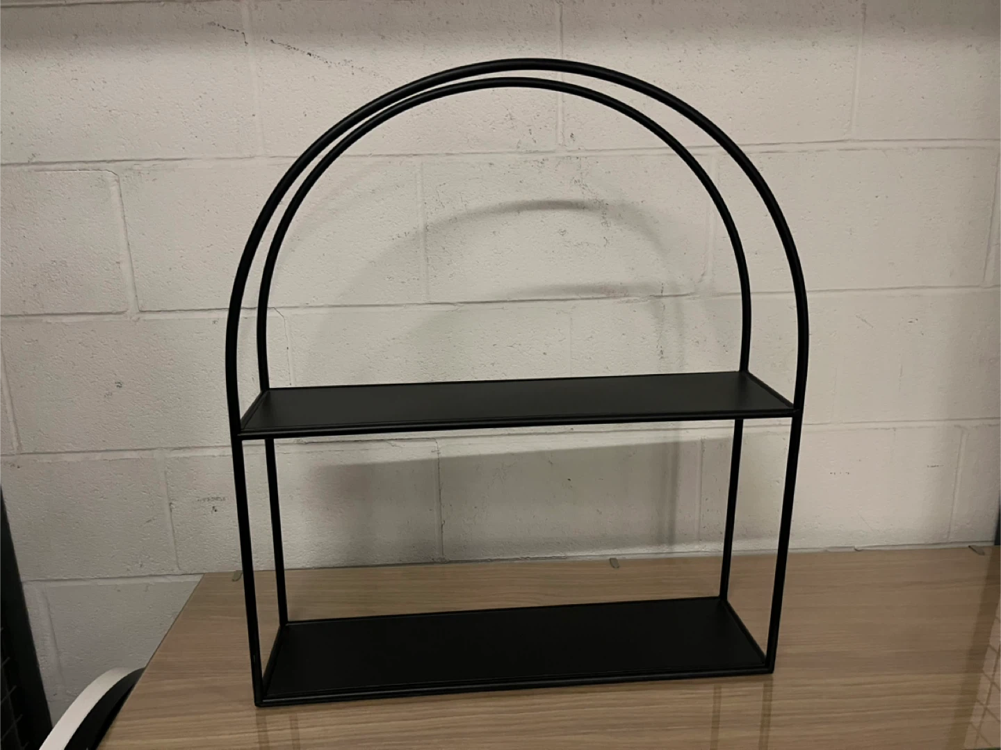Black Metal Arch Shelf