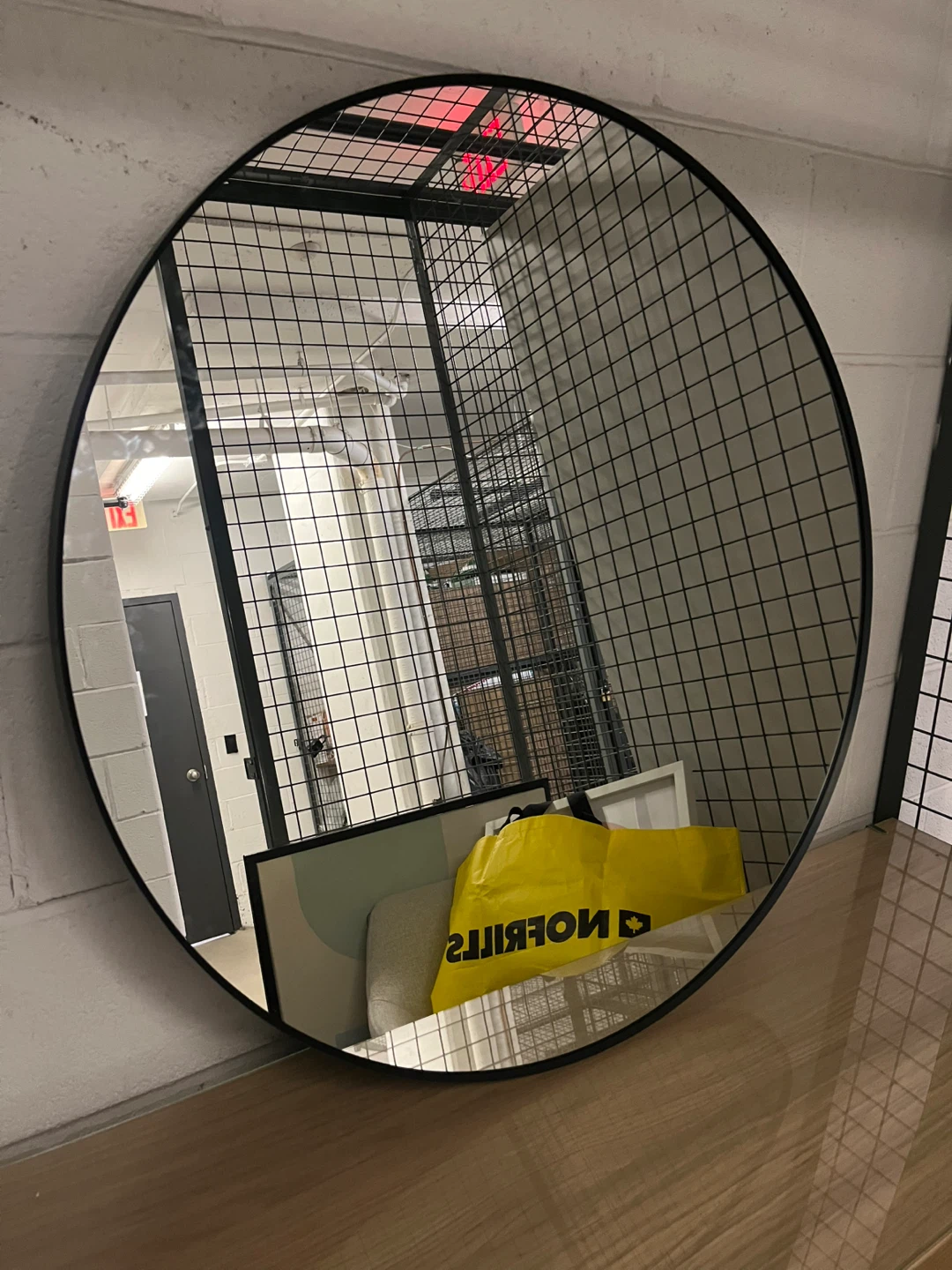IKEA Hovet Mirror Round Black