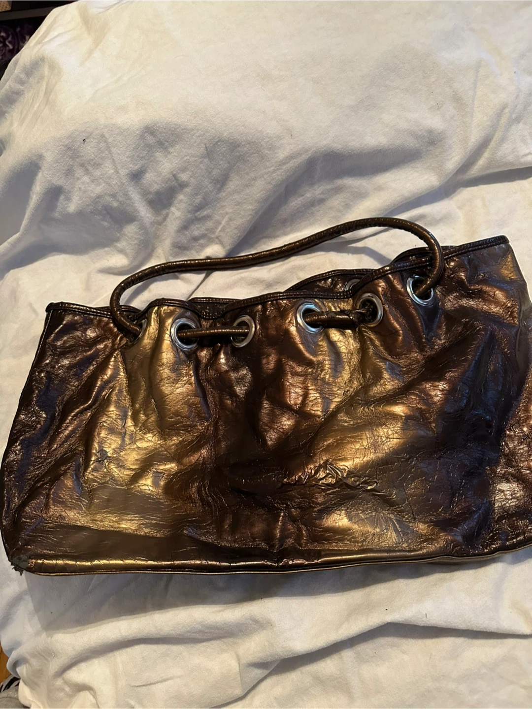 Metallic Bronze-Gold Purse