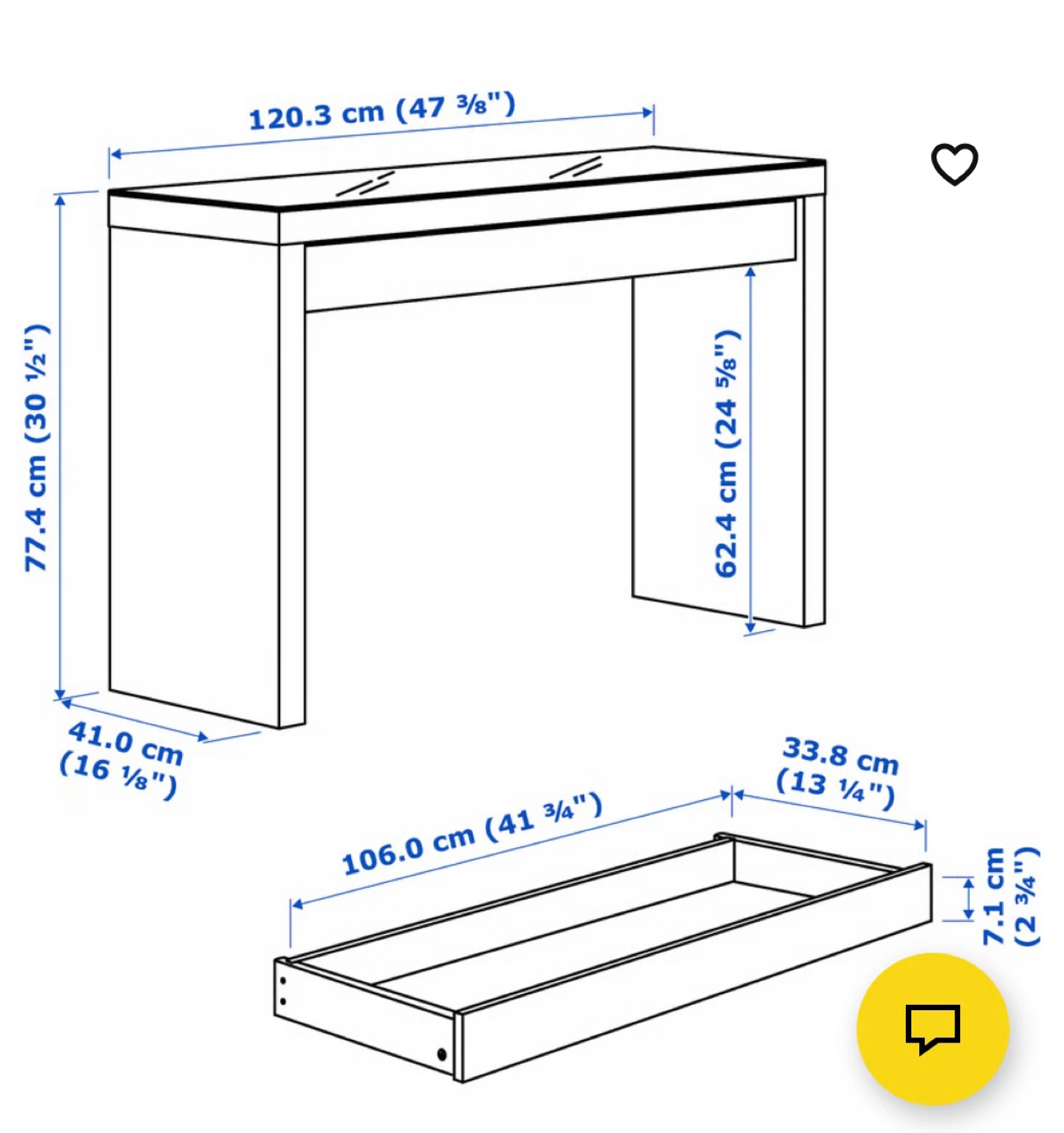 IKEA Vanity Table - Light Brown - photo 2