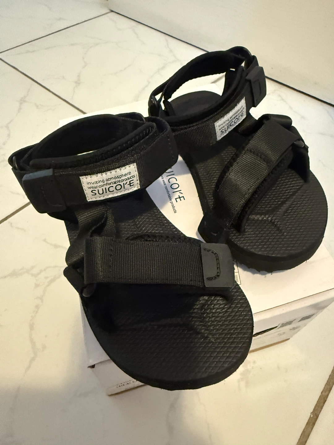 Suicoke DEPA-2kids Black Sandals - Size K10