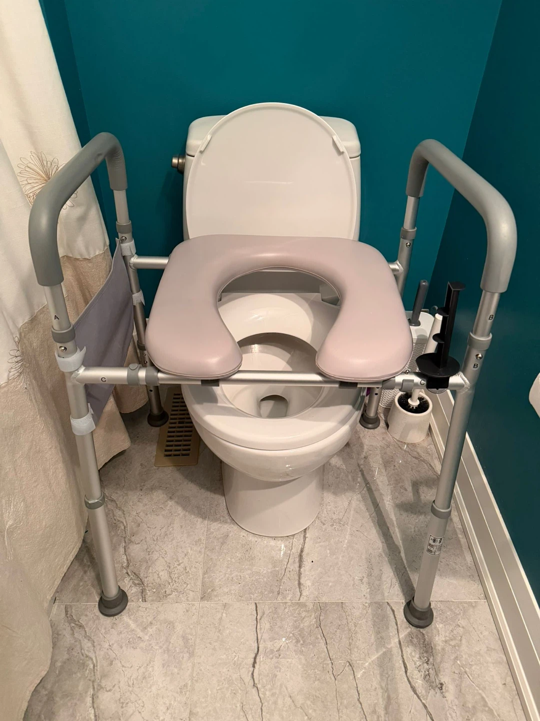Toilet Seat Riser with Safety Frame - New in Box