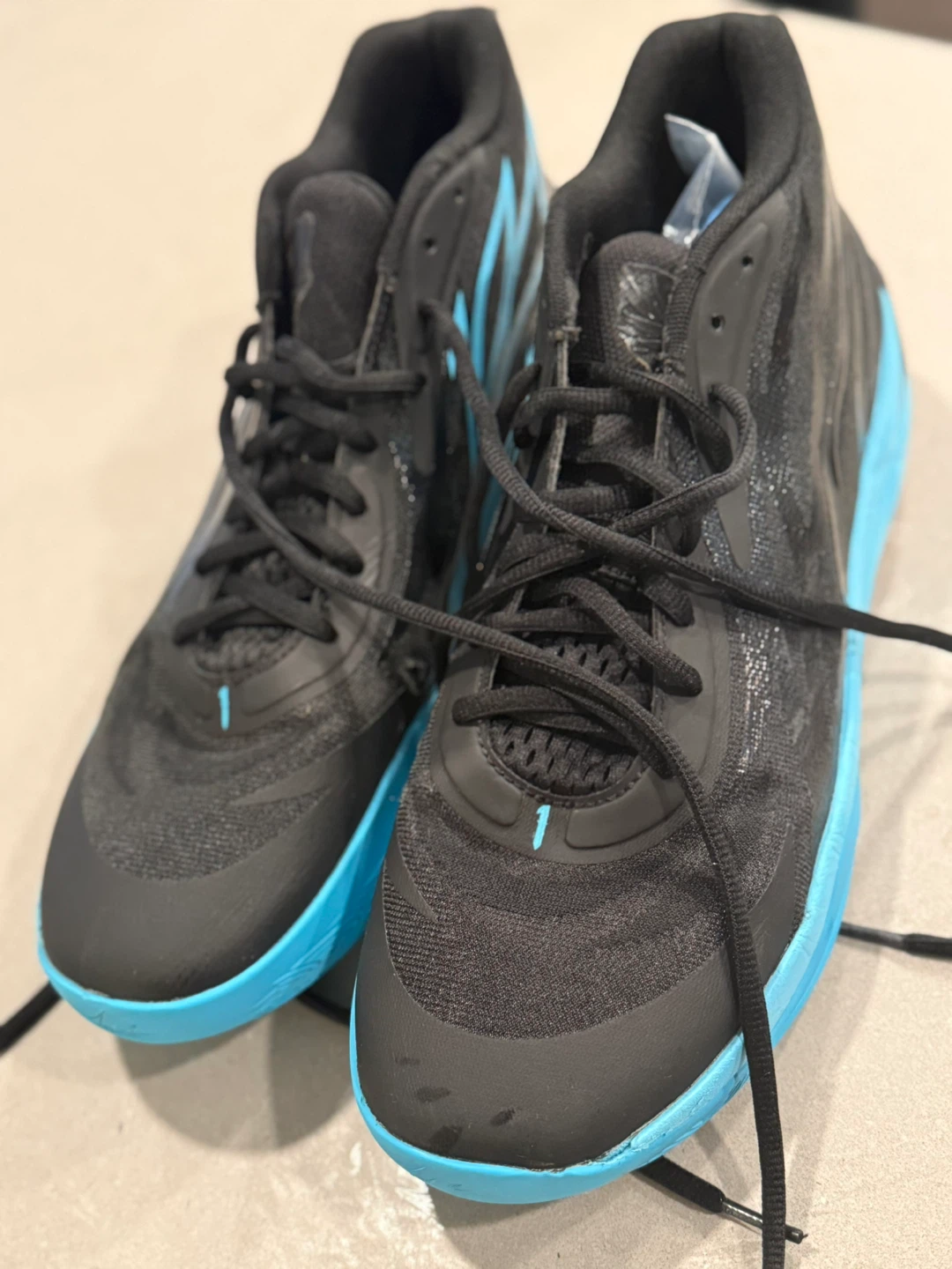 Puma Basketball Shoes - Black & Blue - photo 3