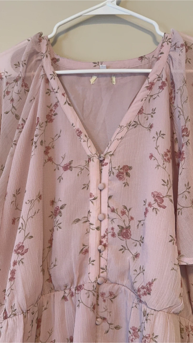 Pink Floral Dress upto Xl - photo 4