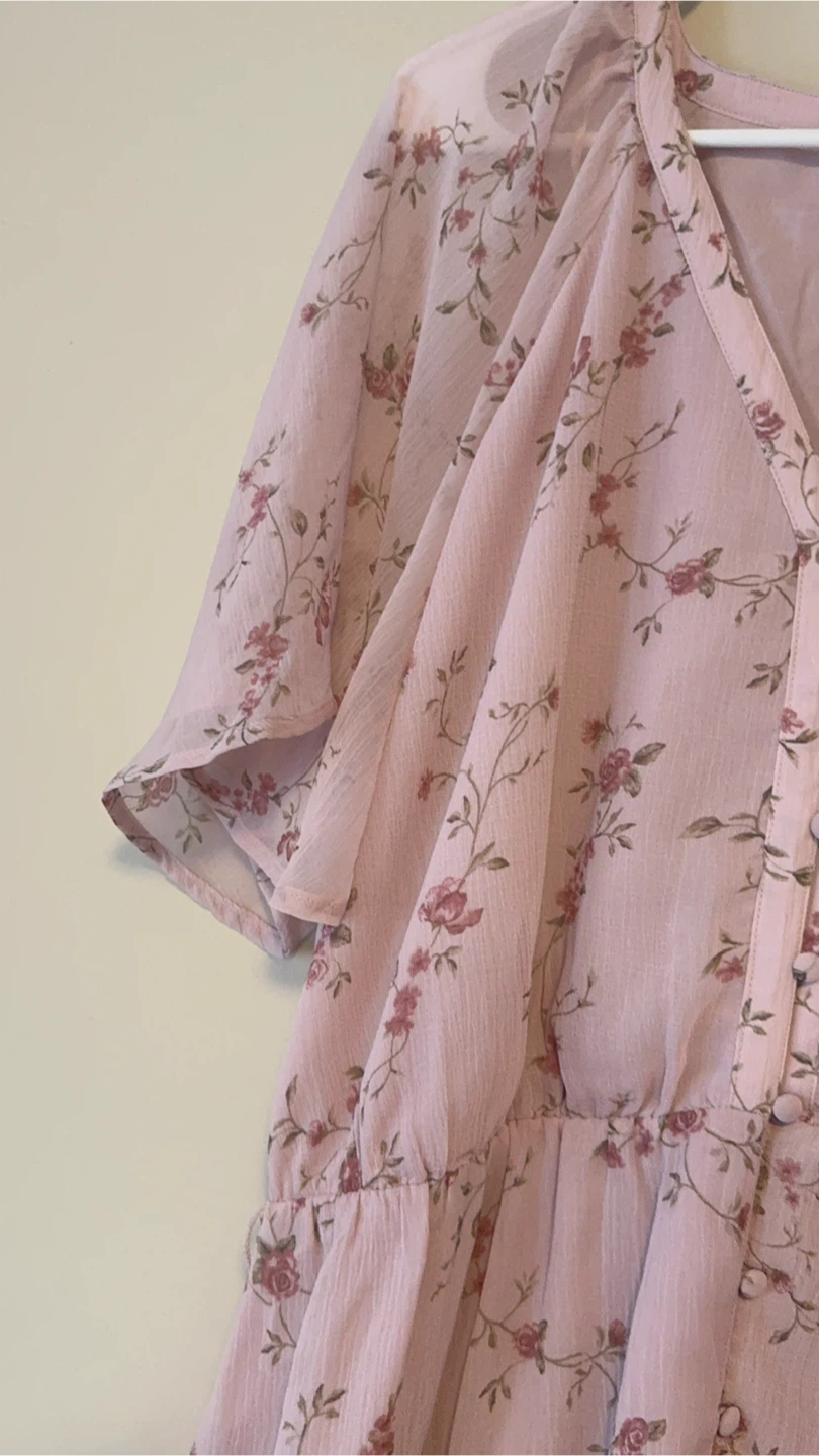 Pink Floral Dress upto Xl - photo 3