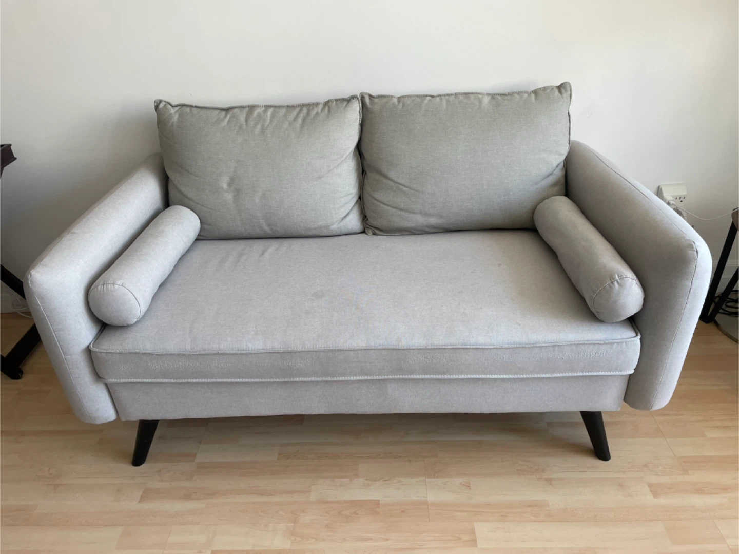 Light Grey/beige Loveseat Sofa