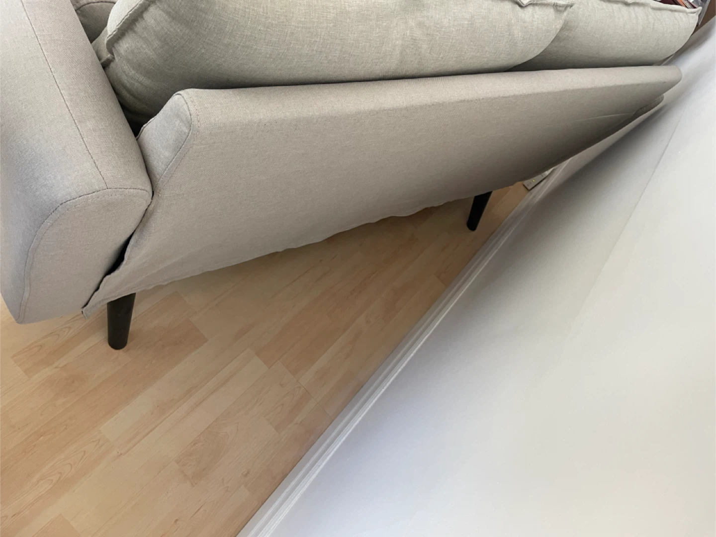 Light Grey/beige Loveseat Sofa - photo 4
