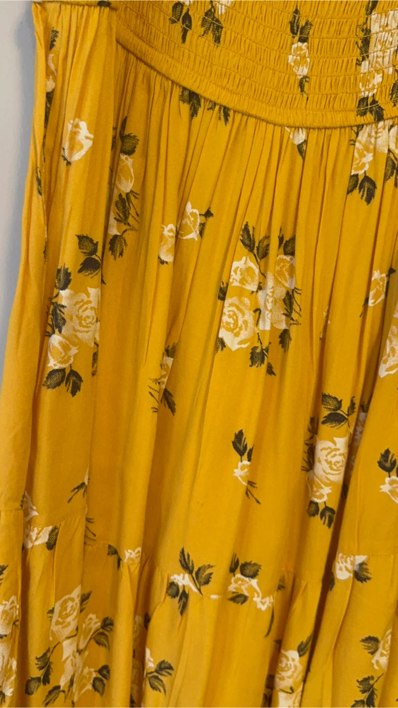 Yellow Floral Smocked Dress - photo 4