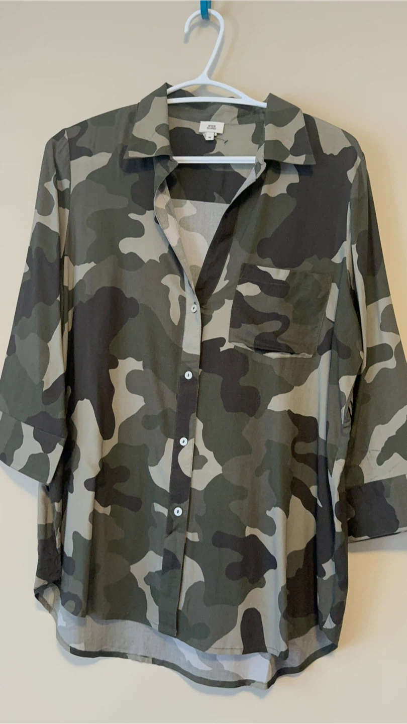 River Island Camo Print Shirt - Size M
