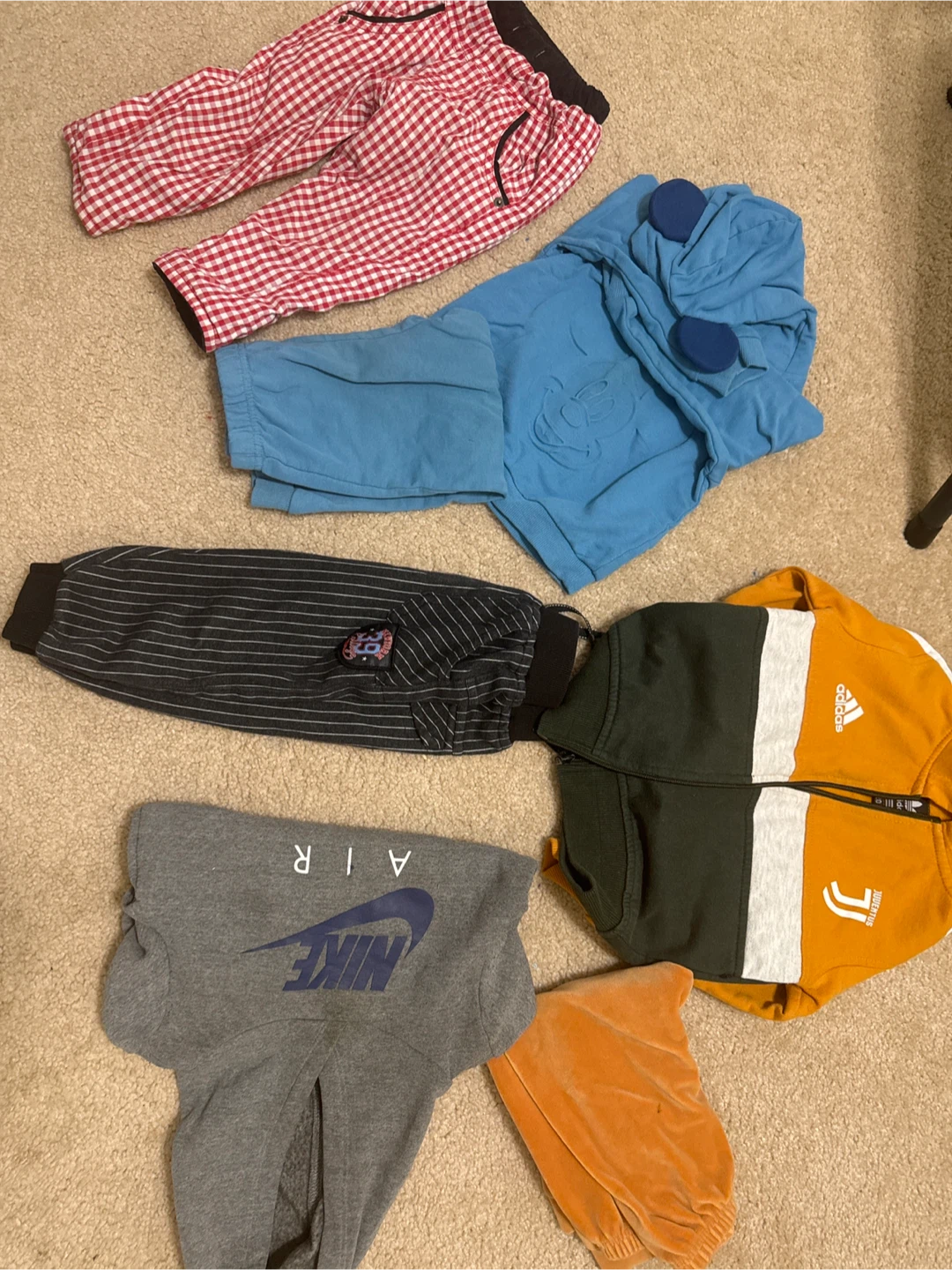 Mixed Clothing Lot: Nike, Adidas, Disney