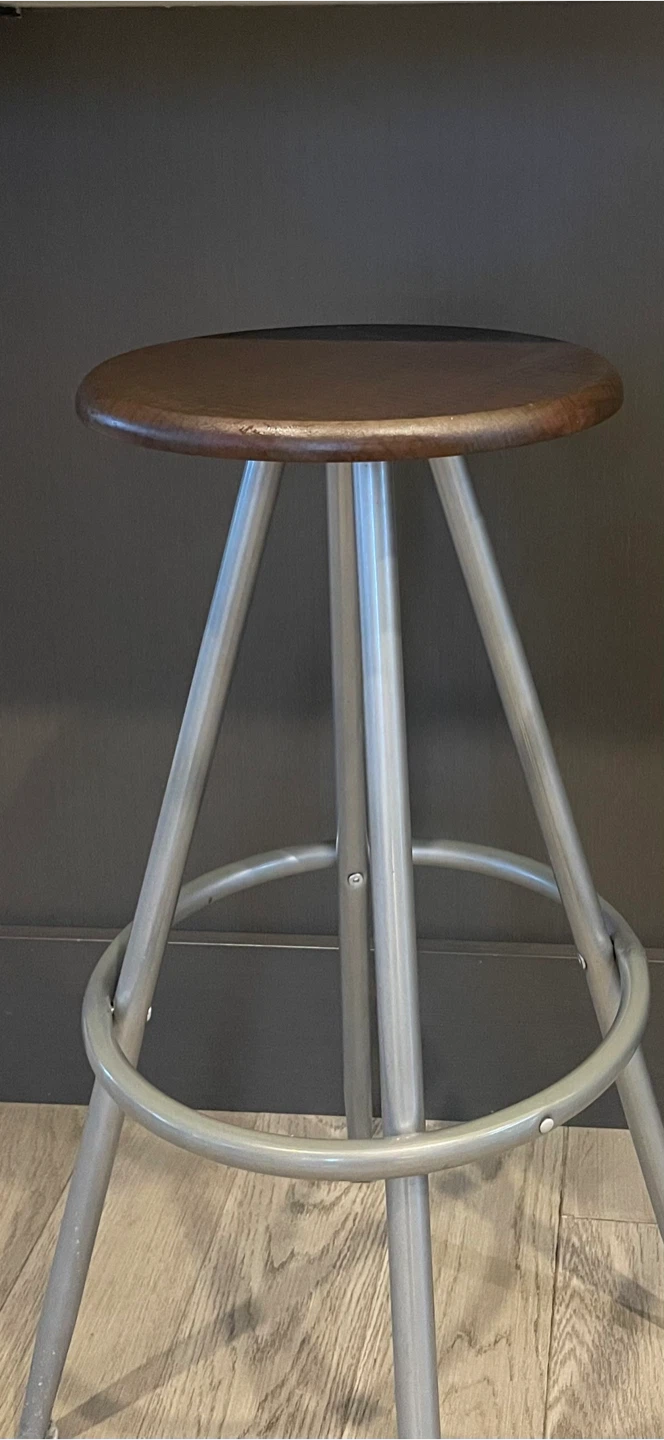 Brown Round Top Stool