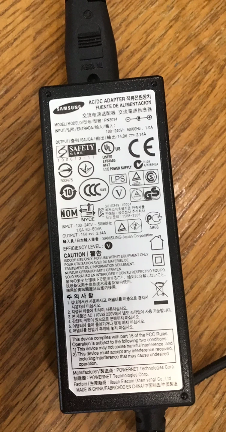 Samsung AC/DC Adapter PN3014