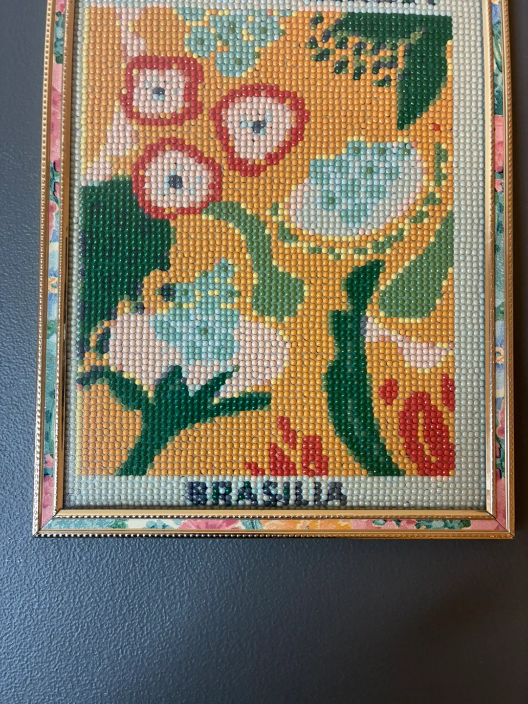 Brasilia Flower Market Finished Framed Diamond Art Painting - photo 4