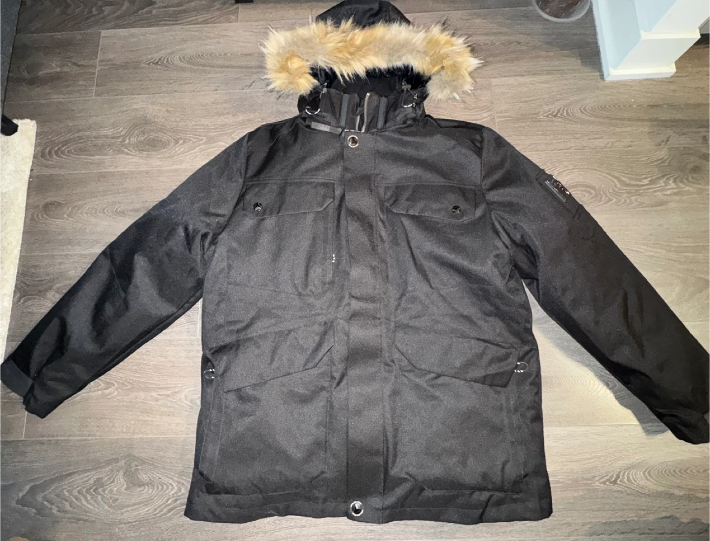 Project Raw Black Winter Parka
