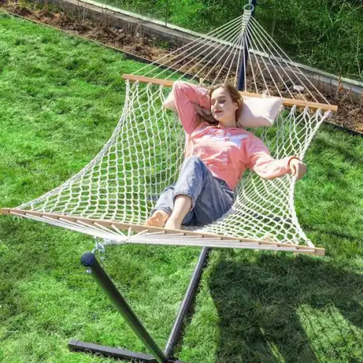 Twin Oaks Hammock + Stand - Green