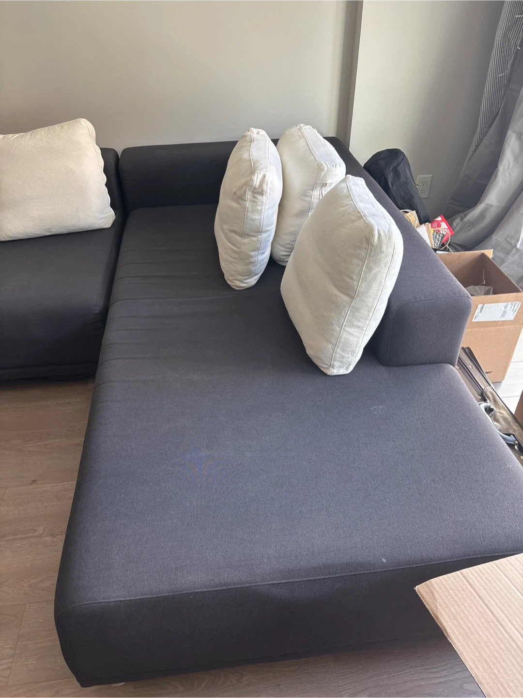 Kivik Sectional Sofa - Dark Grey , cushion