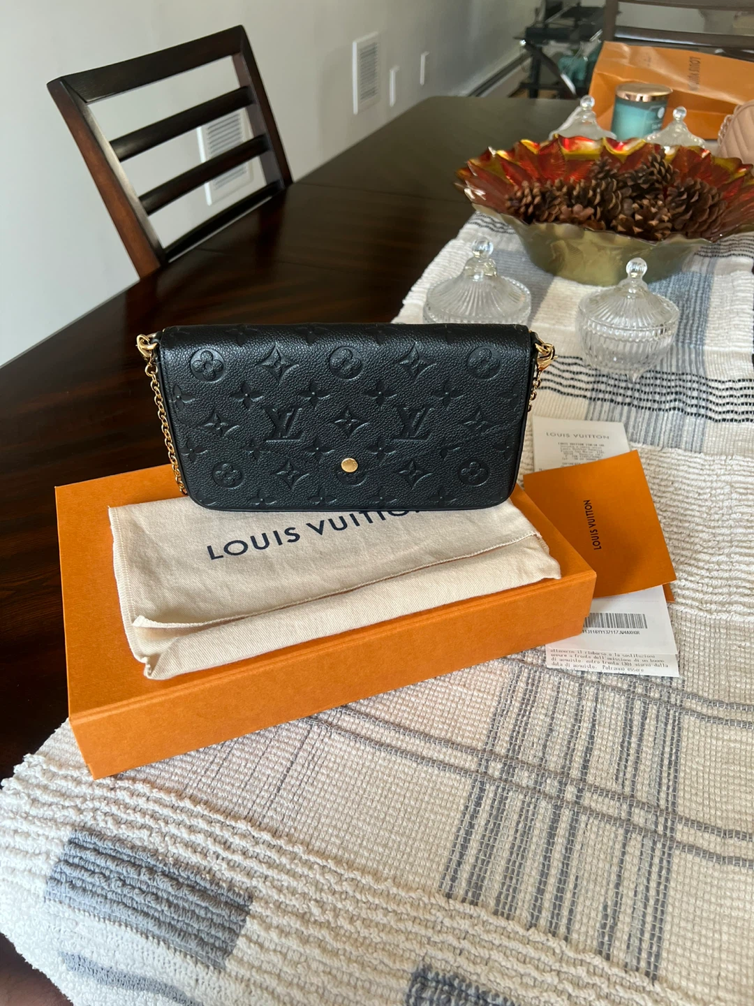 Louis Vuitton Empreinte Chain Wallet Black - photo 5