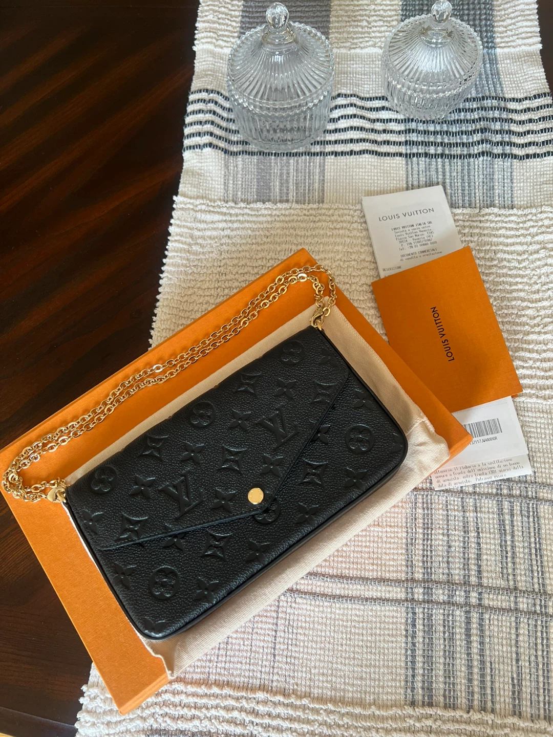 Louis Vuitton Empreinte Chain Wallet Black - photo 4