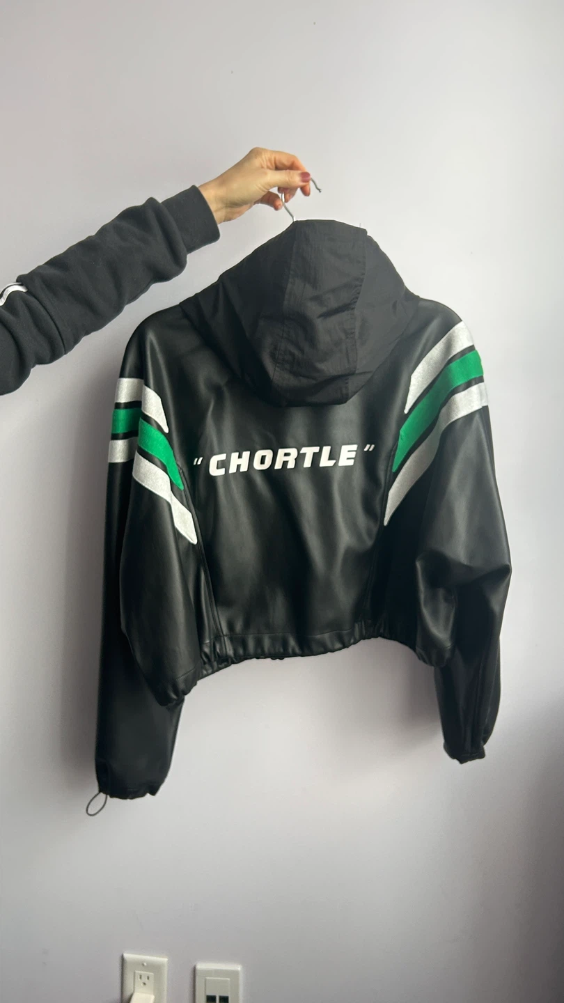 100% Pure leather, MATCH. Black Faux Leather Jacket - photo 3