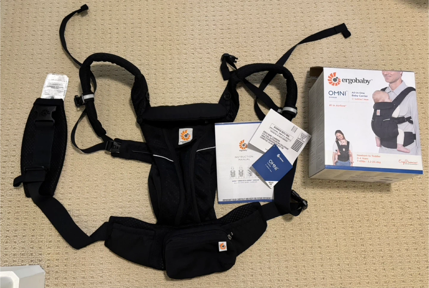 Ergobaby OMNI Breeze Baby Carrier - Onyx Black