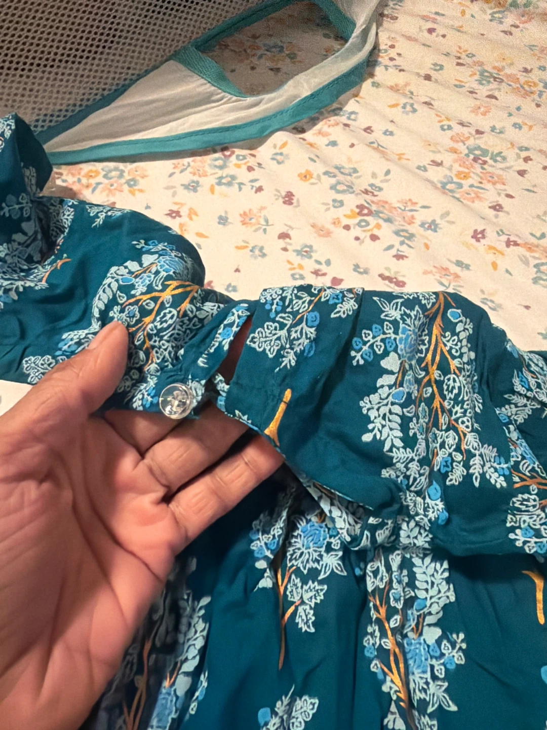 Teal Floral Print 3-Piece Outfit - photo 3