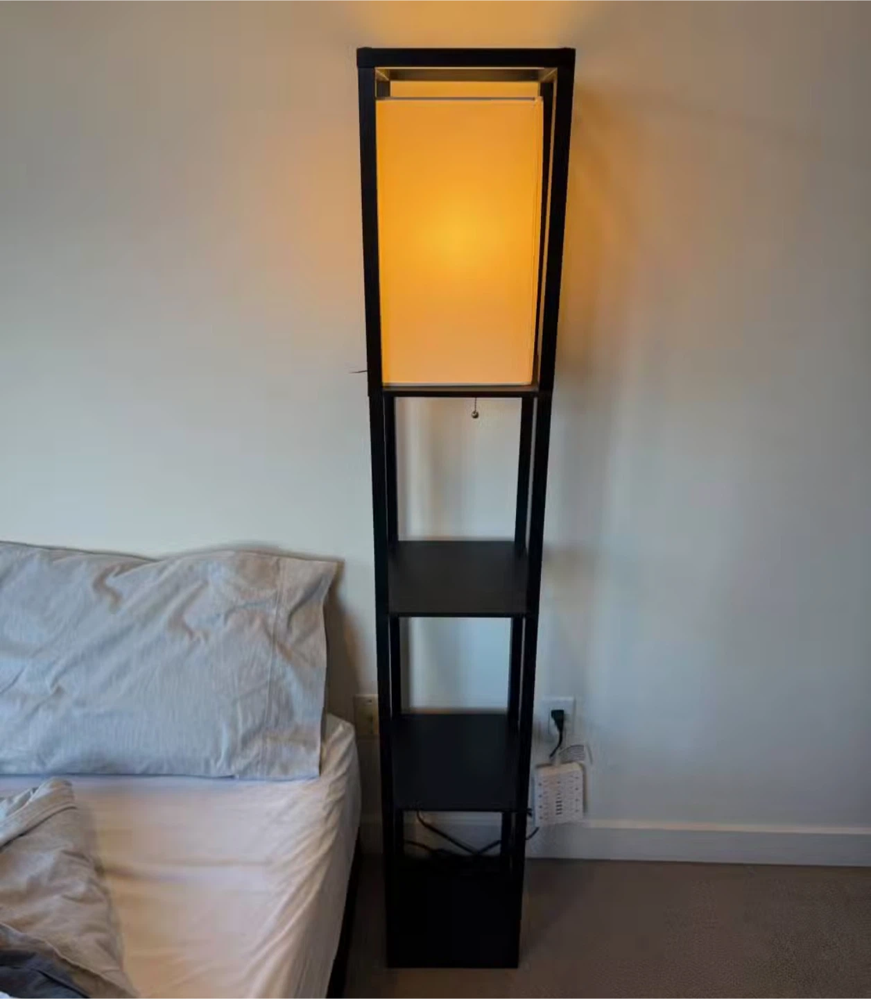 Floor Lamp with Shelves - Black - photo 2