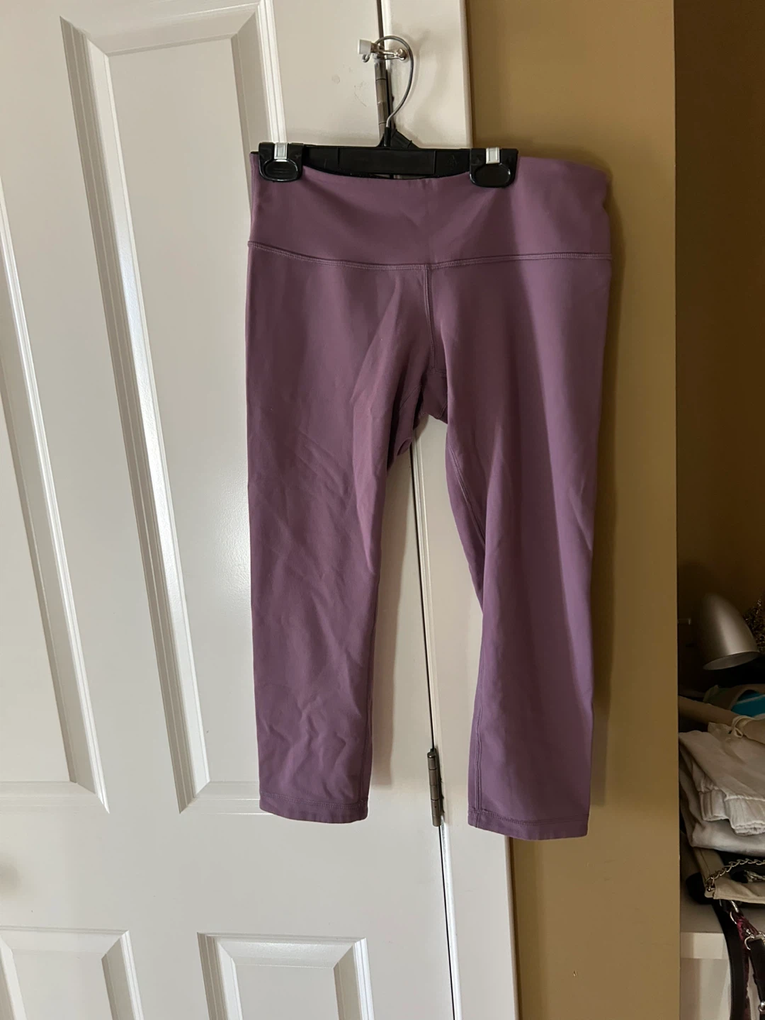 Reversible to black too Lululemon Crop Leggings, Purple