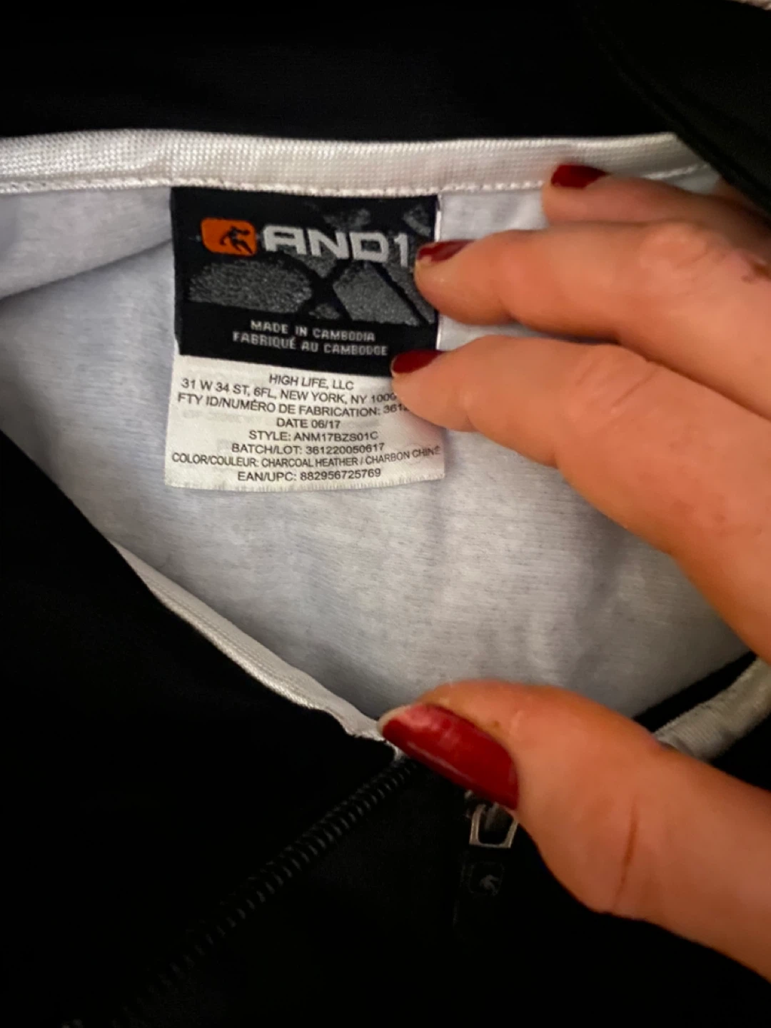 AND1 Track Jacket Charcoal Heather - photo 3