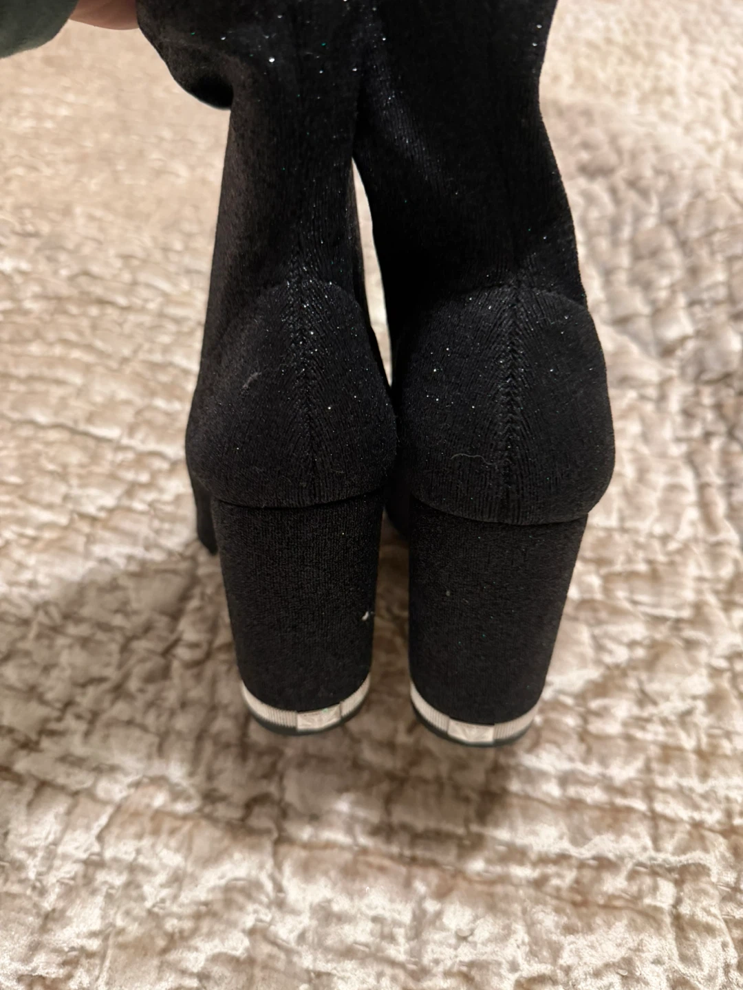 Michael Kors Black Glitter Booties - Size 8.5
