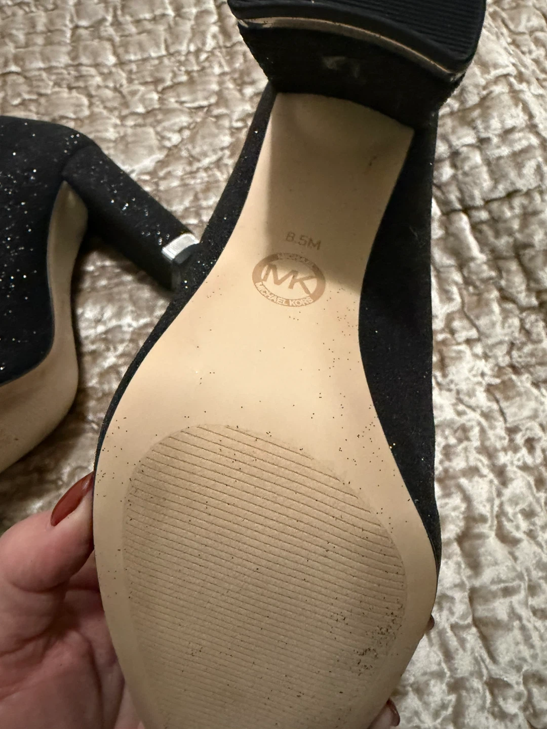 Michael Kors Black Glitter Booties - Size 8.5 - photo 4