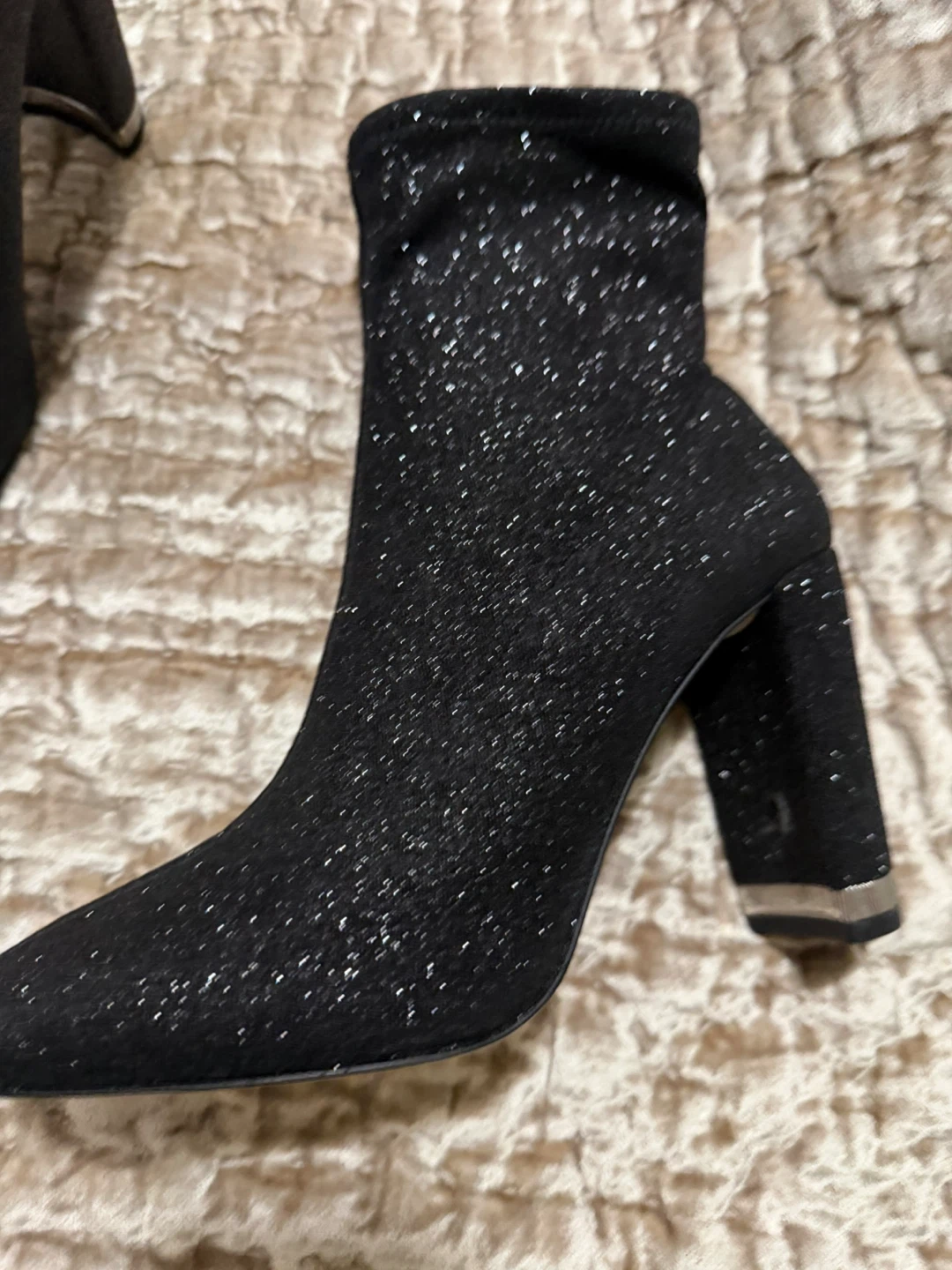 Michael Kors Black Glitter Booties - Size 8.5 - photo 2