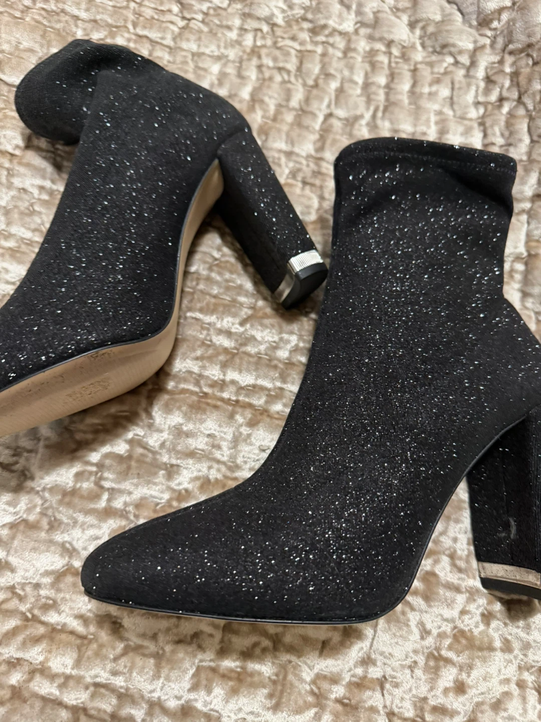 Michael Kors Black Glitter Booties - Size 8.5 - photo 3