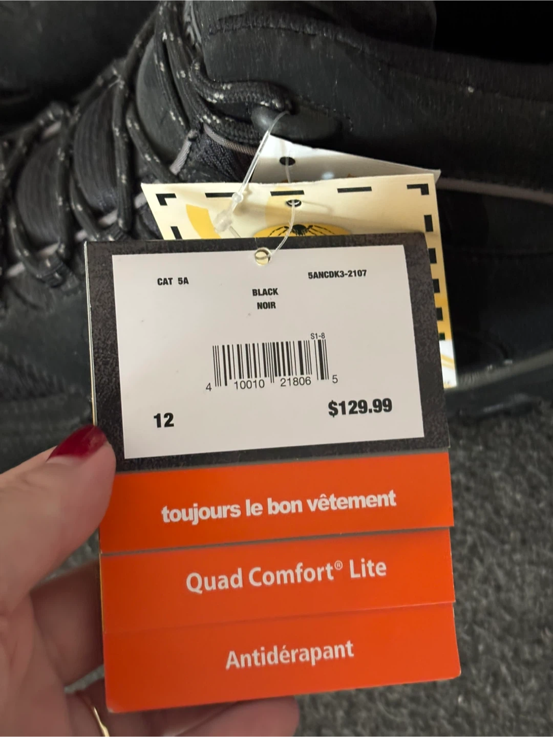 Dakota Quad Comfort Lite Black Boots - Size 12 - photo 3
