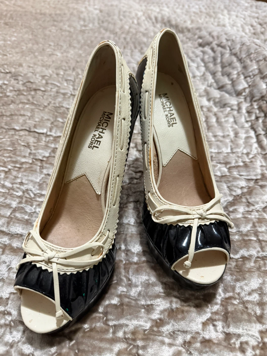 Michael Kors Black & Cream Heels