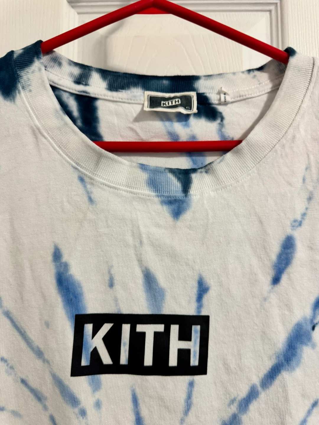 Kith Summer Tie Dye T-Shirt 'Blue/White' (XL) - photo 3