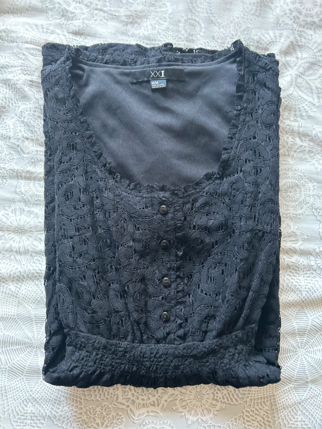 XXI Black Lace Dress - Size M/M - photo 3