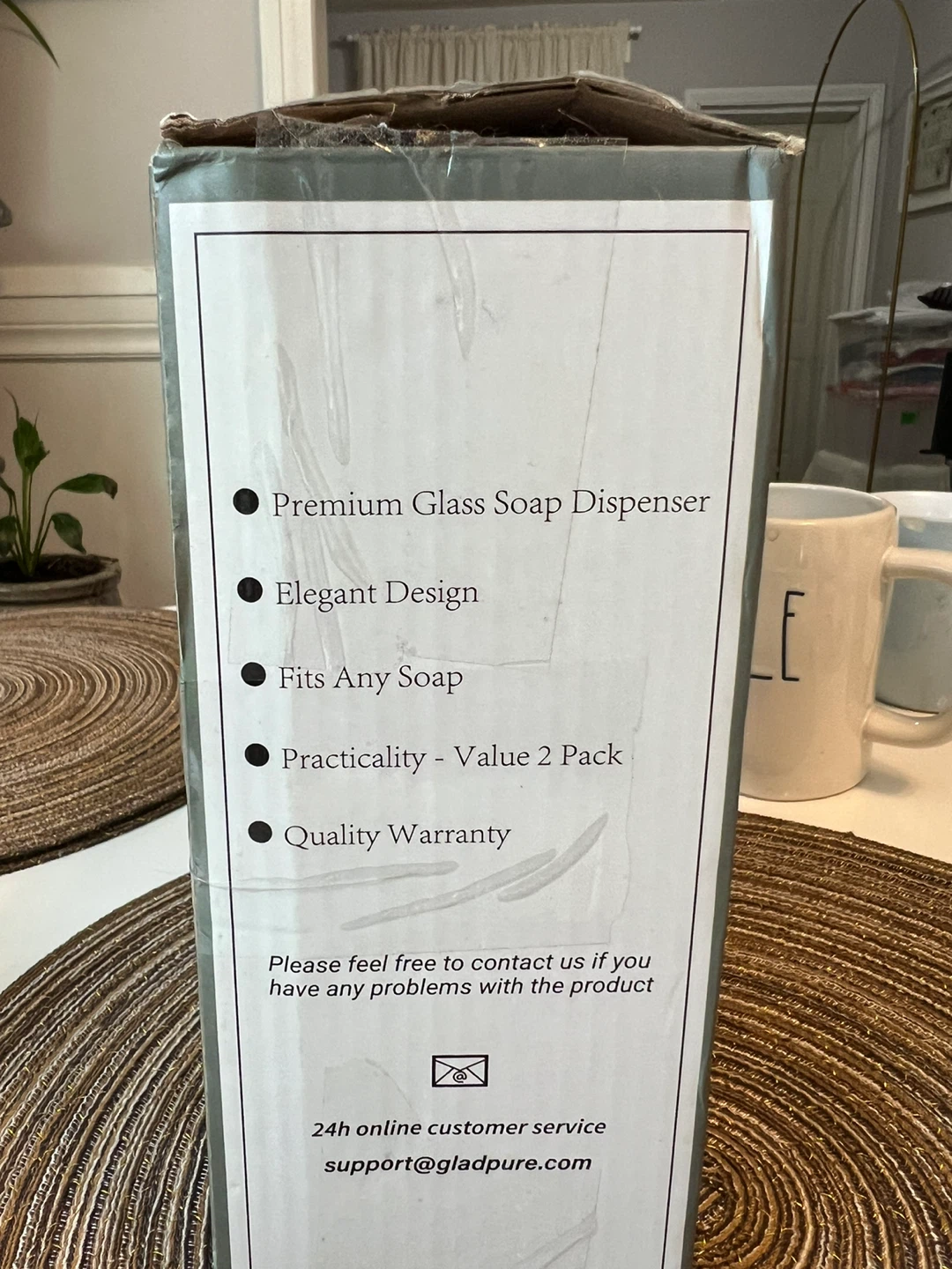 🥕Gladpure Premium Glass Soap Dispenser 2 Pack - New - photo 4