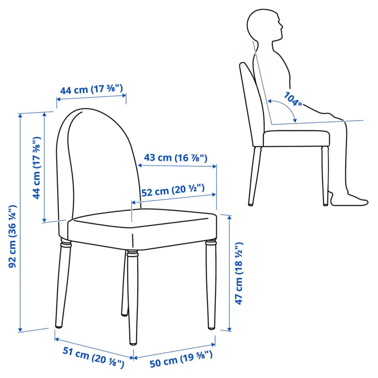 IKEA Henriksdal Grey Chair - photo 2