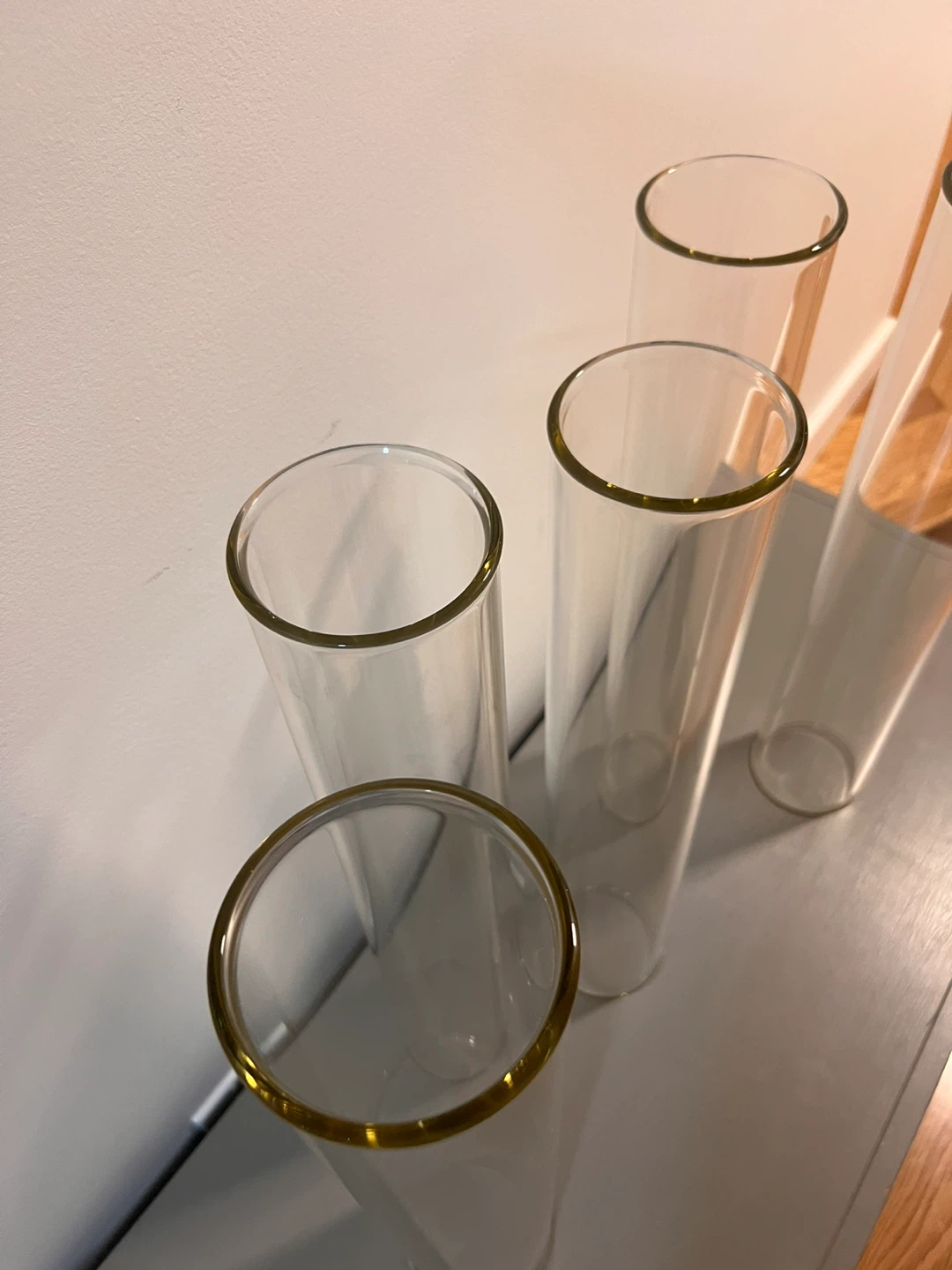 Set of 5 Clear 19 3/4 “ Glass Cylinders - photo 2