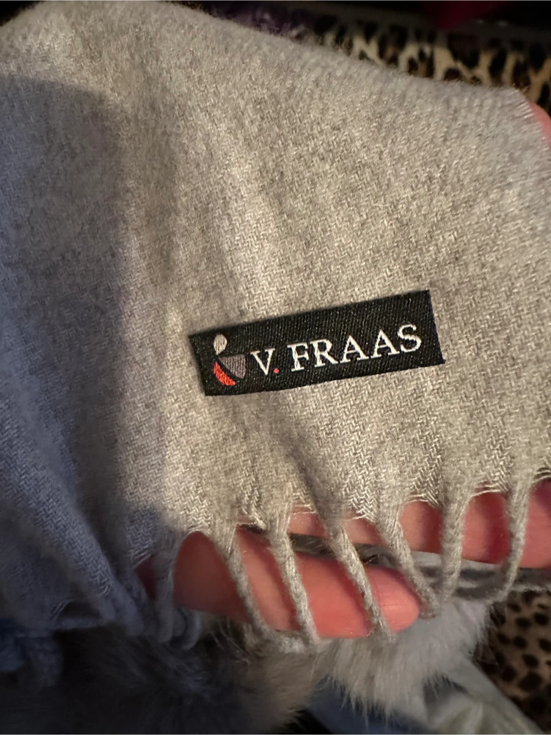 V. Fraas Grey Scarf with Pom Poms - photo 3