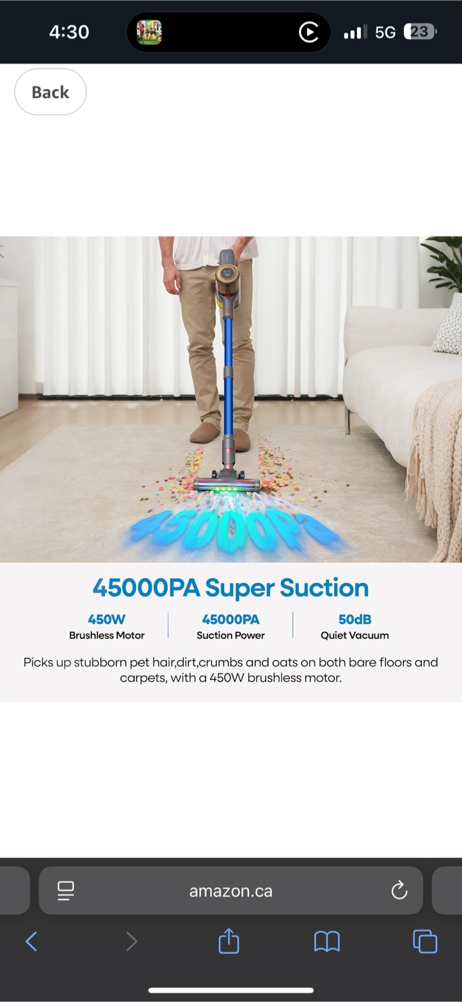 Brand New UNINELL HOME Cordless Vacuum Cleaner- 60-Min Battery - photo 3
