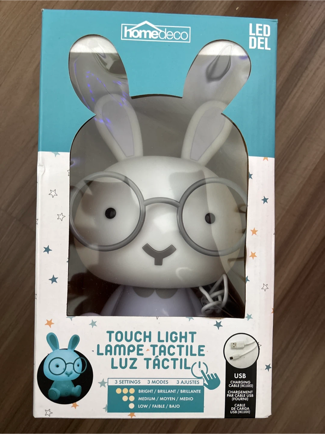 Blue Bunny Touch Light - New in Box